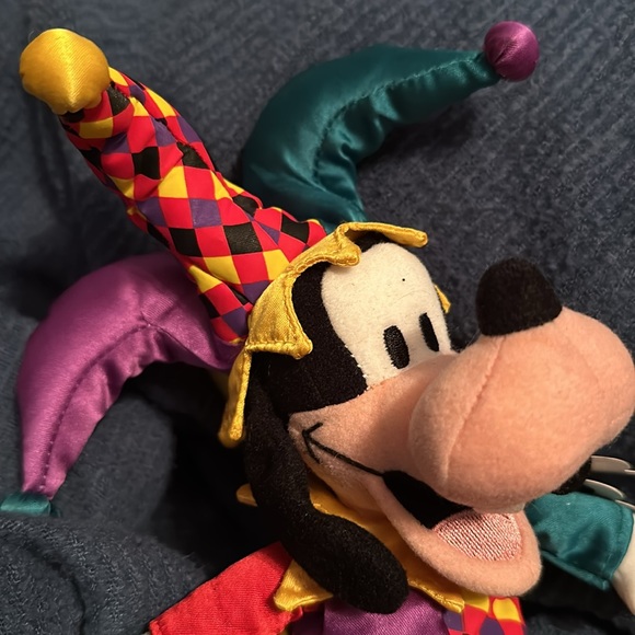Vintage Disney Jester Goofy Mini Bean Bag NWT - Picture 3 of 7